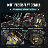 LEGO MOC Lamborghini Black Warrior | Remote Control, Opening Features, 2472 pcs - Brick Car Merchant LEGO MOC Lamborghini Black Warrior | Remote Control, Opening Features, 2472 pcs - Brick Car Merchant