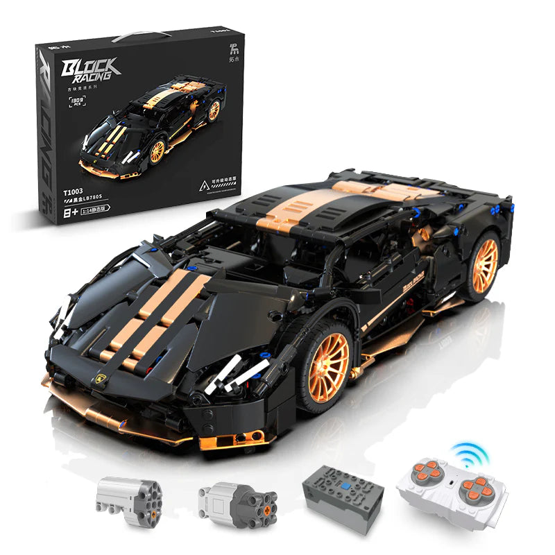 Brick MOC Lamborghini P1 Sports Car | Remote Control, Opening Features, 1309 pcs - Brick Car Merchant