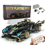 LEGO MOC Lamborghini V12 Black Sports Car | Remote Control, Opening Features, 1103 pcs - Brick Car Merchant LEGO MOC Lamborghini V12 Black Sports Car | Remote Control, Opening Features, 1103 pcs - Brick Car Merchant