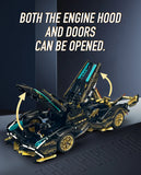 LEGO MOC Lamborghini V12 Black Sports Car | Remote Control, Opening Features, 1103 pcs - Brick Car Merchant LEGO MOC Lamborghini V12 Black Sports Car | Remote Control, Opening Features, 1103 pcs - Brick Car Merchant