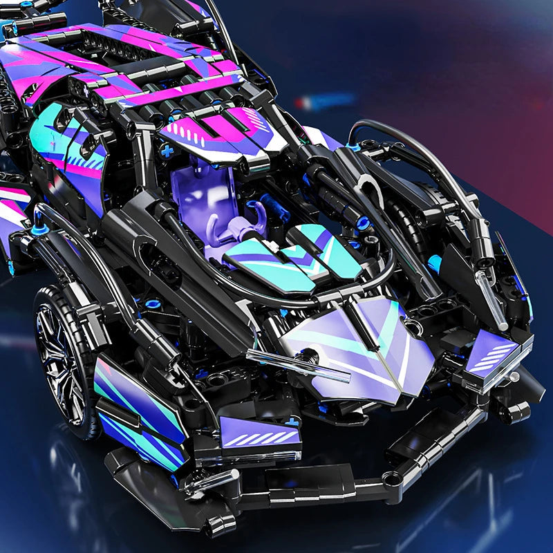 Brick MOC Lamborghini V12 Sports Car | Remote Control, Opening Features, 1124 pcs - Brick Car Merchant