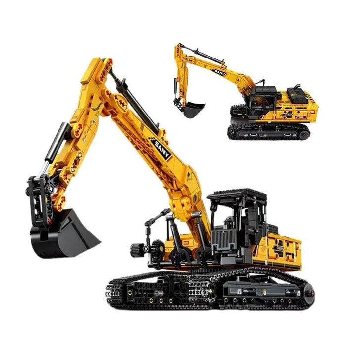Brick MOC Large Excavator Model | 1022pcs - Brick Car Merchant