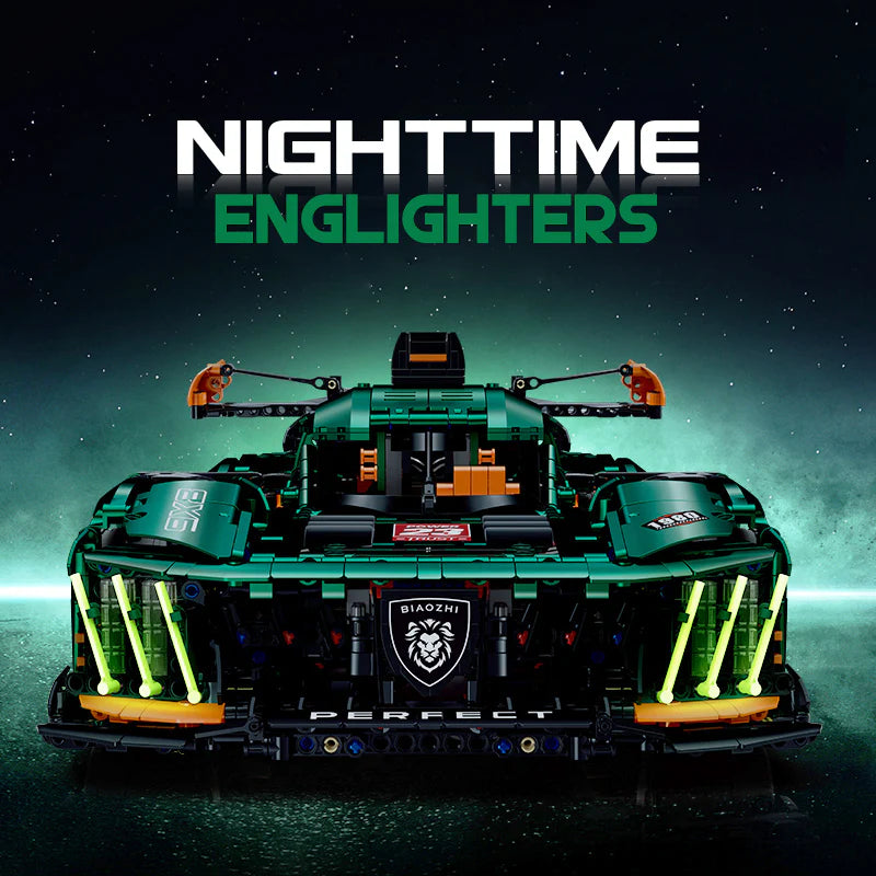 LEGO MOC Le Mans 9*8 Race Car | Remote Control, Electric Lift Tail Wing, Lighting Headlights, 3746 pcs - Brick Car Merchant LEGO MOC Le Mans 9*8 Race Car | Remote Control, Electric Lift Tail Wing, Lighting Headlights, 3746 pcs - Brick Car Merchant