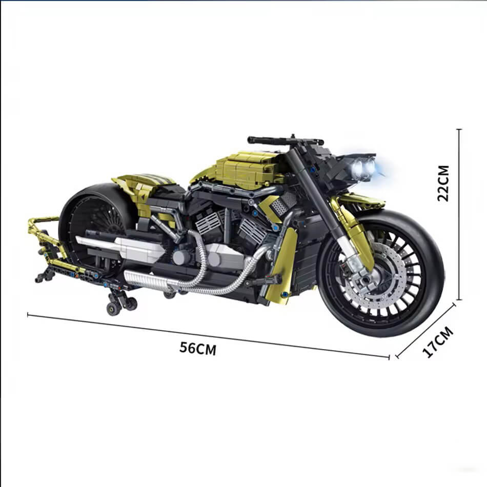 Brick MOC Legendary American Chopper Bike | 2426pcs - Brick Car Merchant