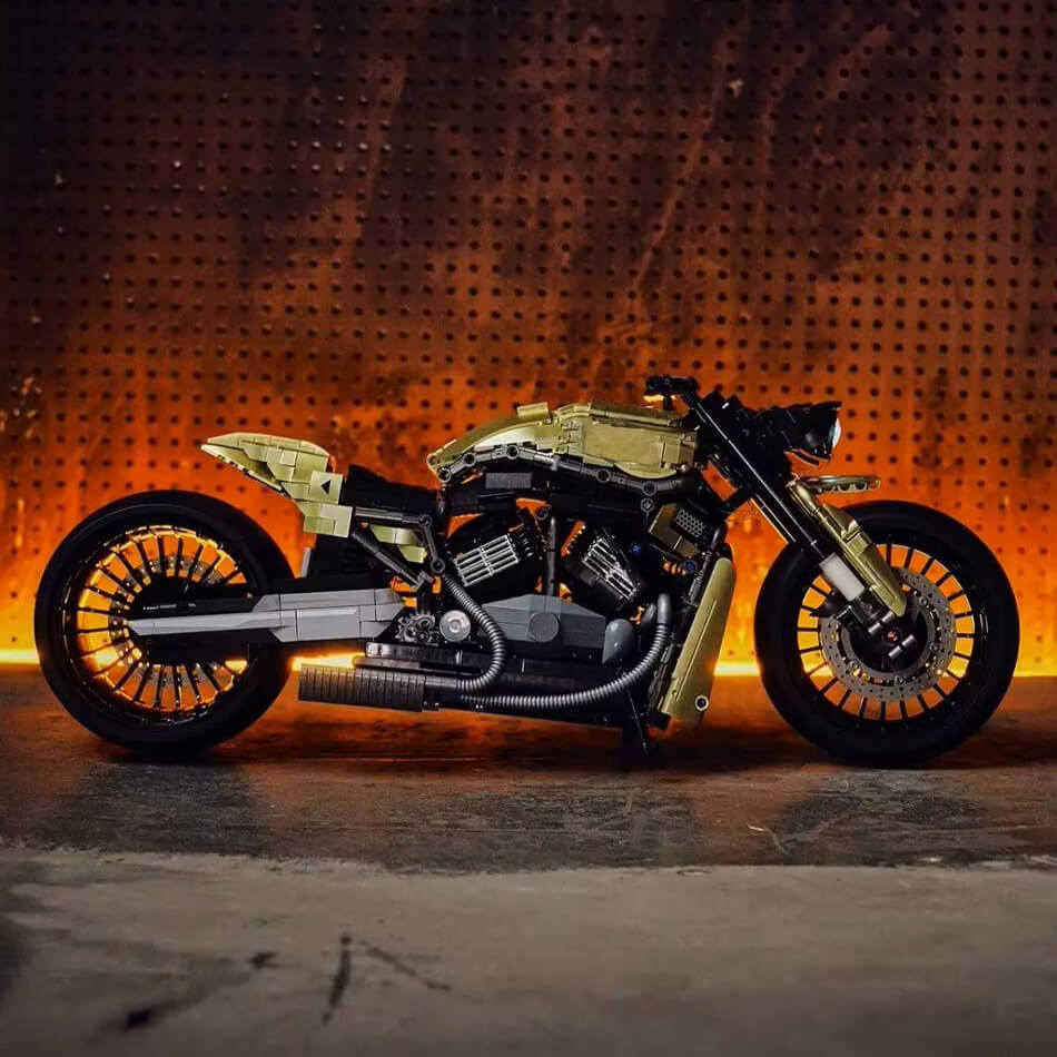 Brick MOC Legendary American Chopper Bike | 2426pcs - Brick Car Merchant