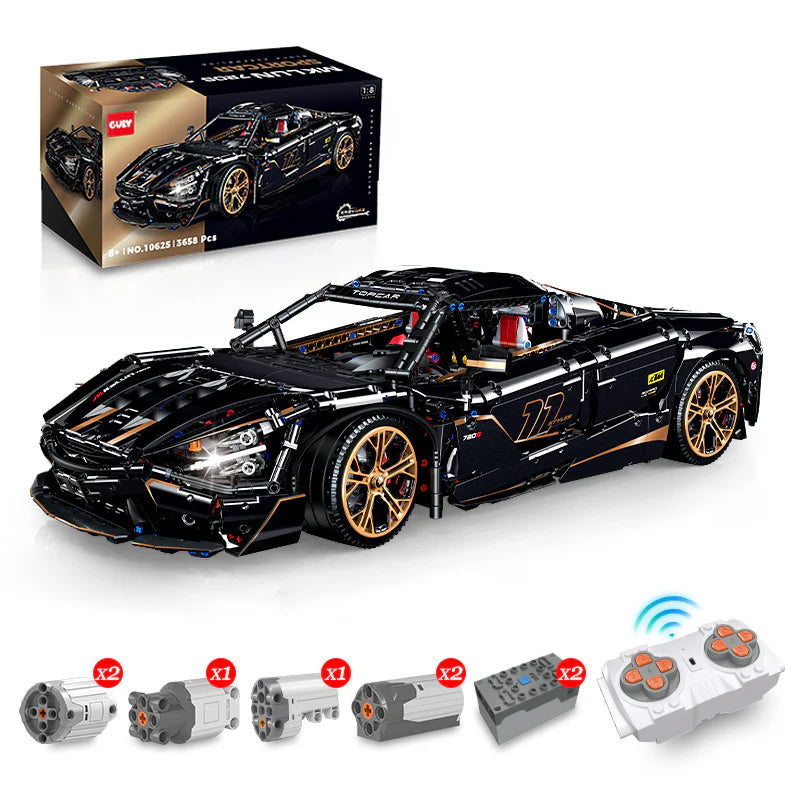 Brick MOC McLaren 720S | Remote Control, Electric Air Suspension, Electric Doors, 3658 pcs - Brick Car Merchant