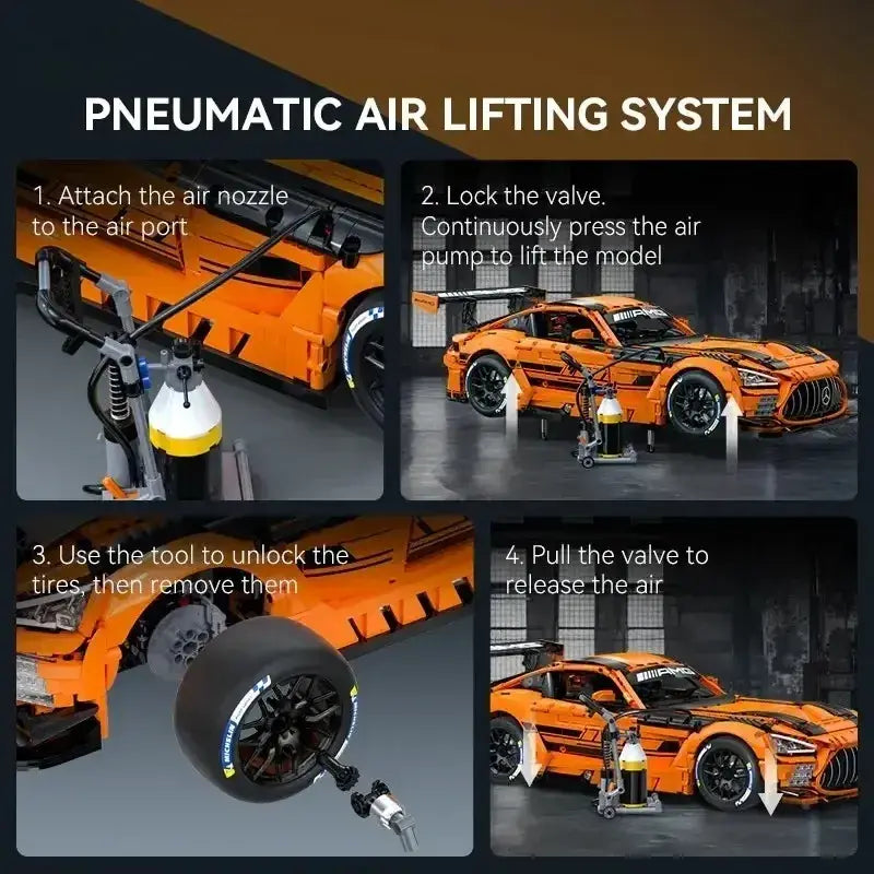 Brick MOC Mercedes AMG GT Black Series | 5466pcs - Brick Car Merchant