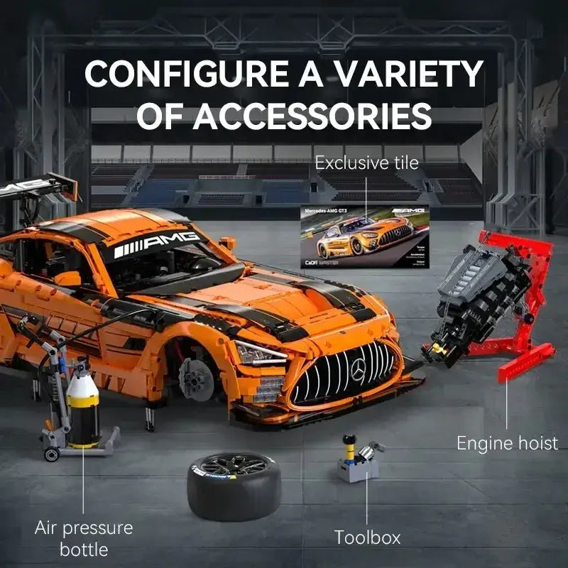 Brick MOC Mercedes AMG GT Black Series | 5466pcs - Brick Car Merchant
