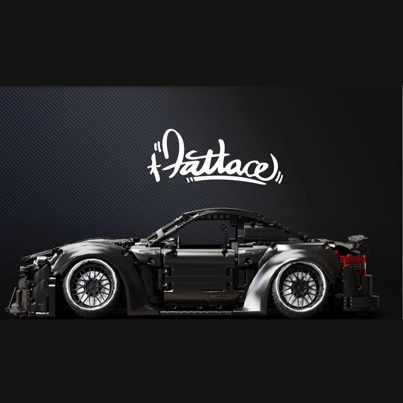 Brick MOC Mercedes Benz C63 AMG Shadow Edition | Stanced, 2267 pcs - Brick Car Merchant