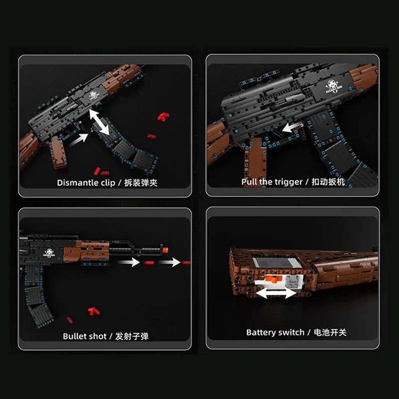 Brick MOC Military AK47 | 1179pcs - Brick Car Merchant