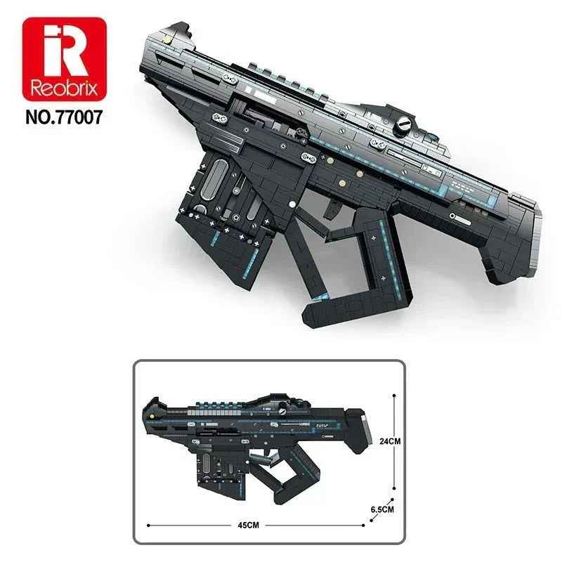 Brick MOC Military Motorized Burst SMG | 1508pcs - Brick Car Merchant