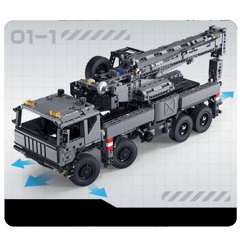 Brick MOC Mobile Crane Truck | 2686pcs - Brick Car Merchant