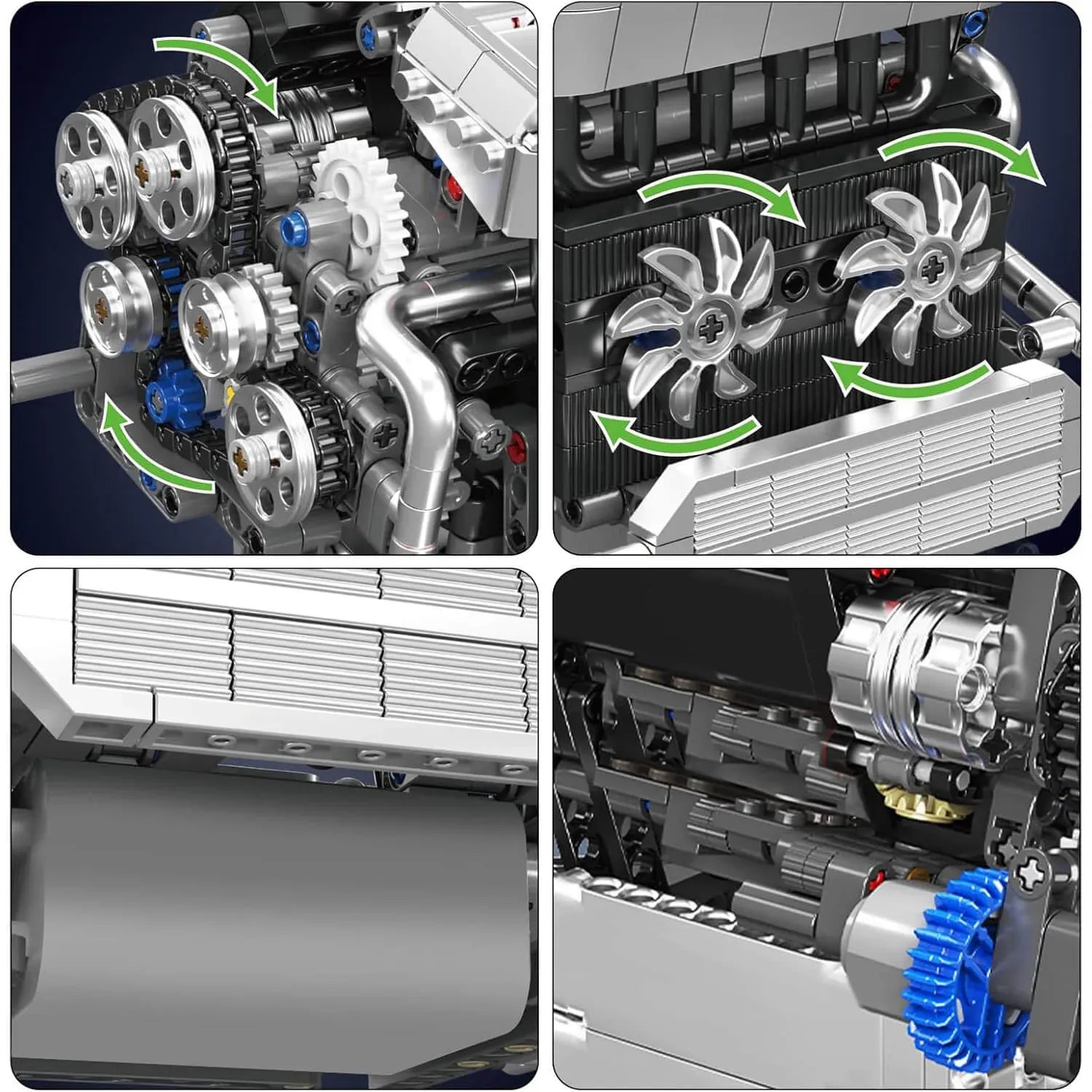 LEGO MOC Motorised Inline-6 German Engine | 744pcs - Brick Car Merchant