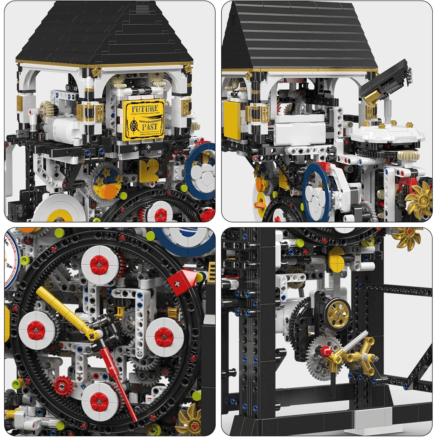 Brick MOC Motorized Cyberpunk Mechanical Clock | 3180pcs - Brick Car Merchant