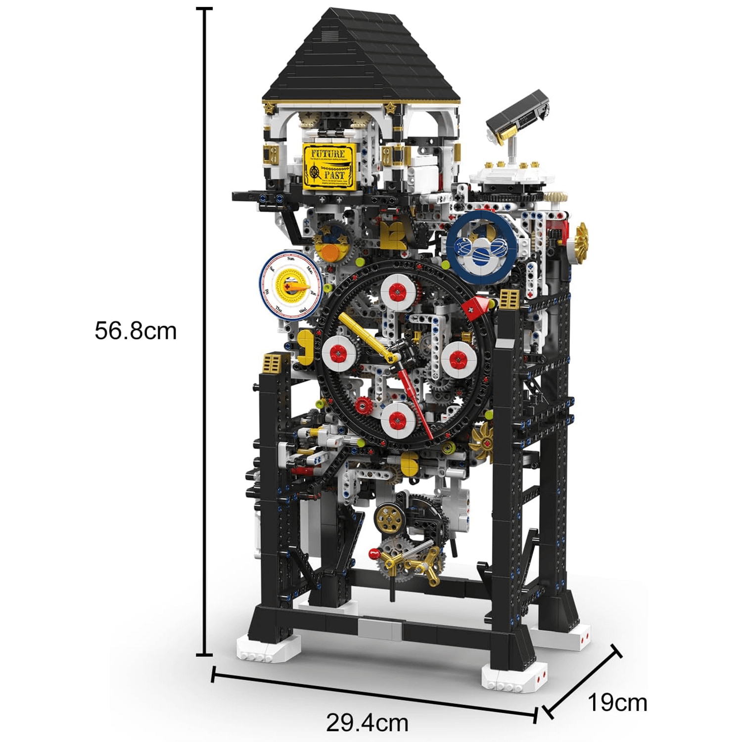 Brick MOC Motorized Cyberpunk Mechanical Clock | 3180pcs - Brick Car Merchant