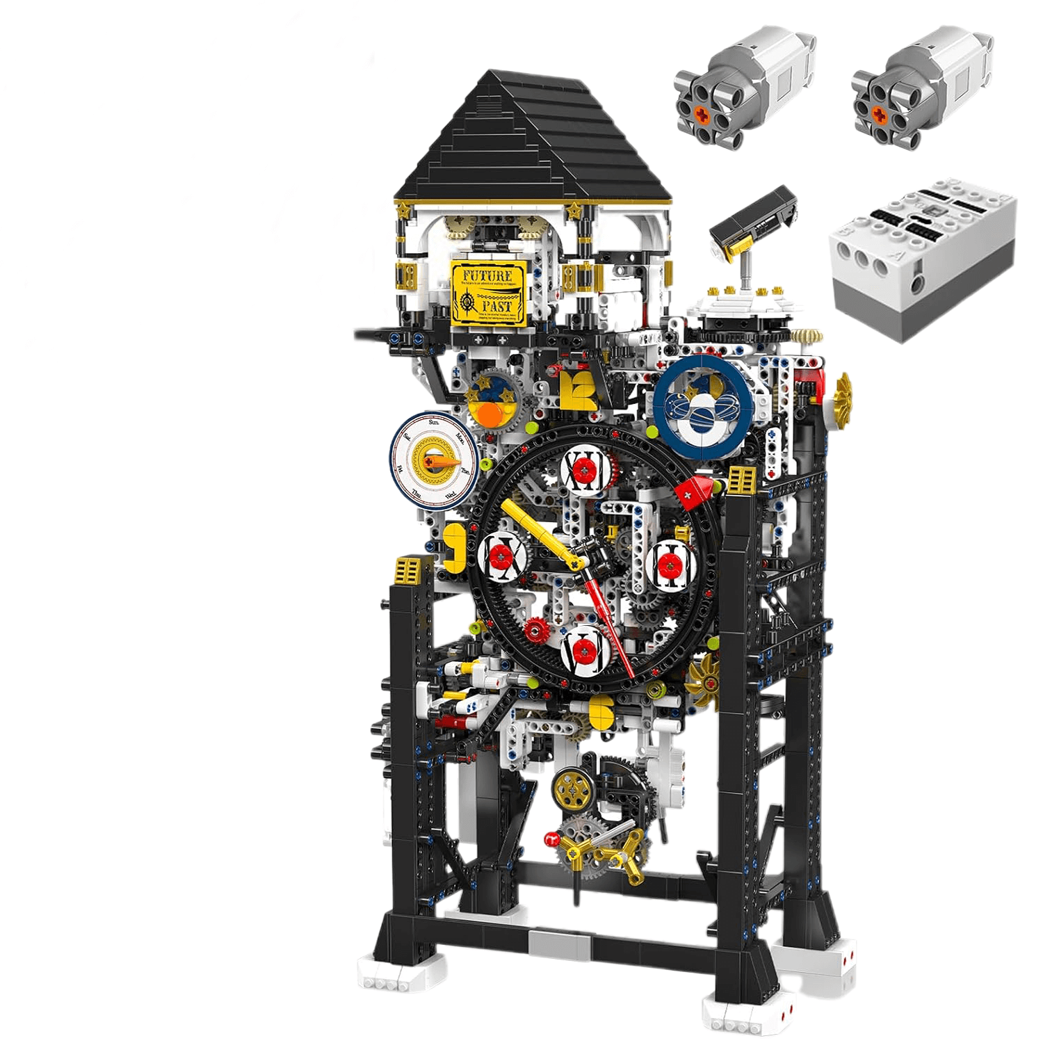 Brick MOC Motorized Cyberpunk Mechanical Clock | 3180pcs - Brick Car Merchant