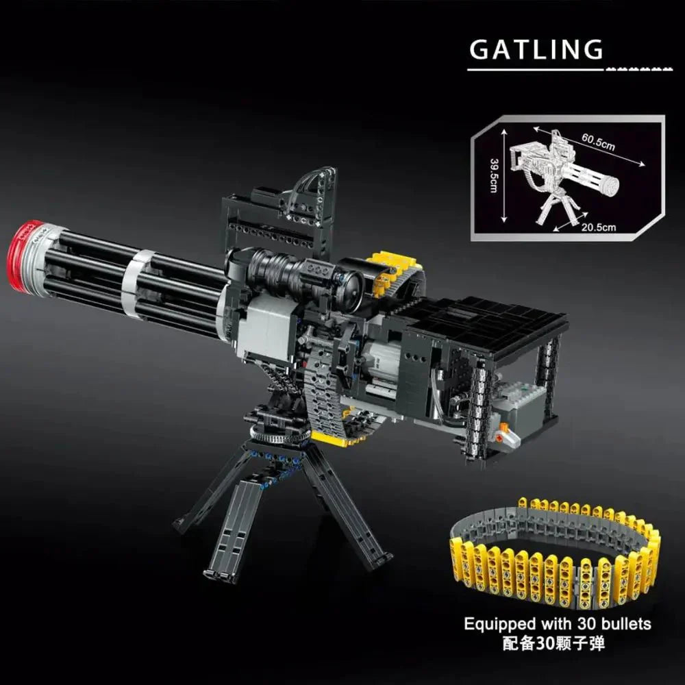 Brick MOC Motorized Gatling Heavy Machine | 1935pcs - Brick Car Merchant