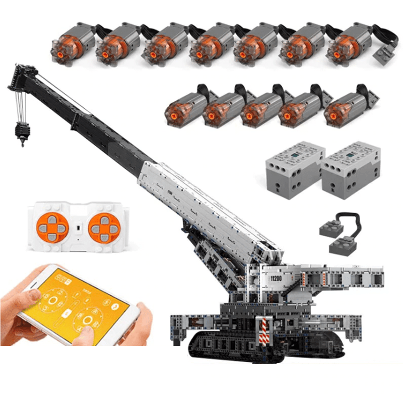 Brick MOC Motorized Heavy-Duty Crane | 4000pcs - Brick Car Merchant