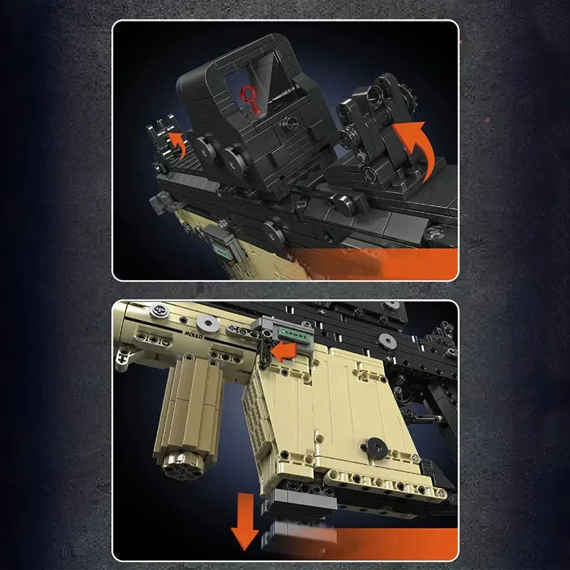 Brick MOC Motorized KRISS Vector SMG - Brick Car Merchant