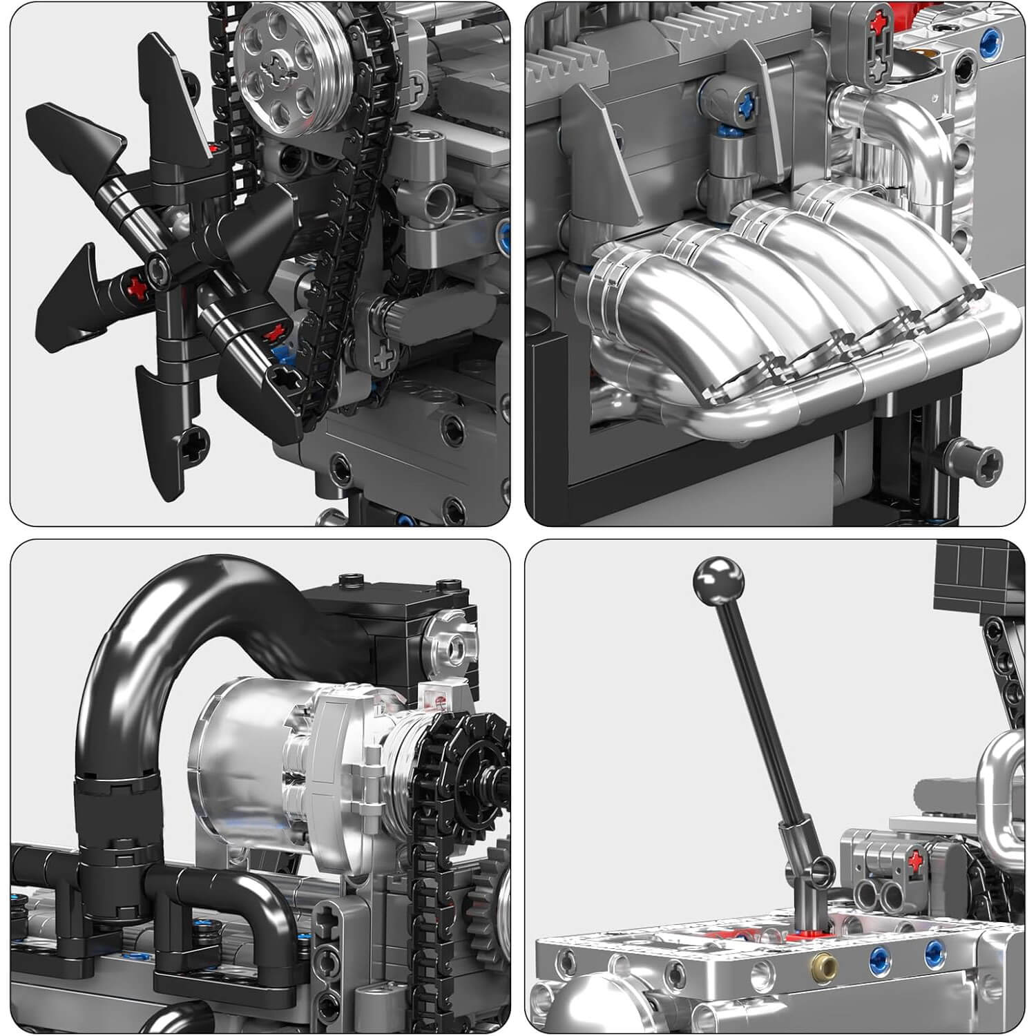 Brick MOC Motorized Rotary Engine | 1129pcs - Brick Car Merchant