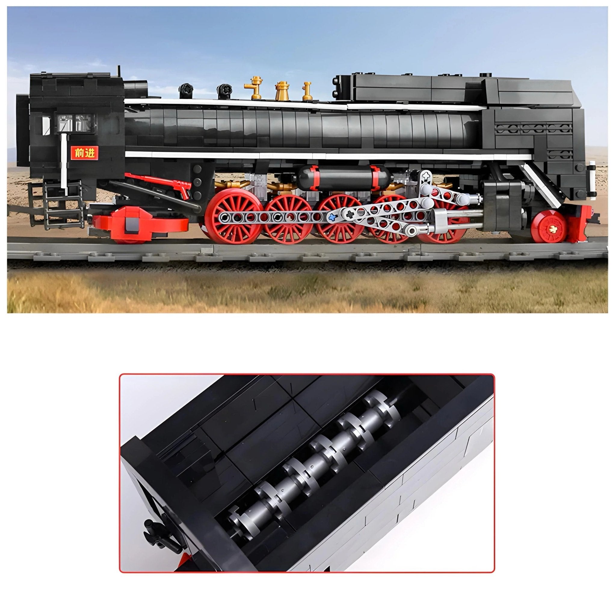 Brick MOC Motorized Steam Train | 1552pcs - Brick Car Merchant