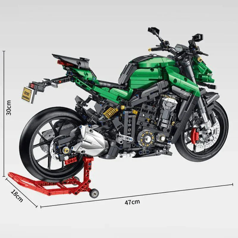Brick MOC Naked Sport Bike R | 2088pcs - Brick Car Merchant