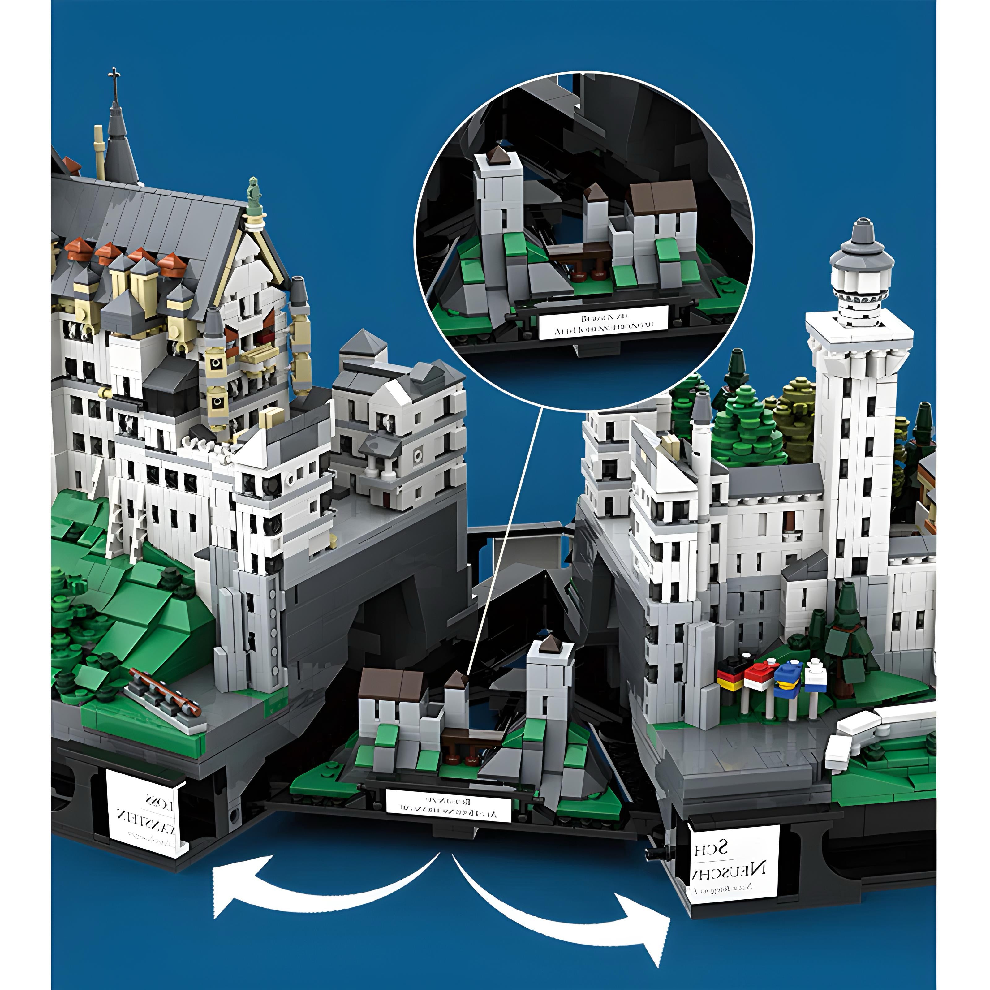 Brick MOC Neuschwanstein Castle | 7438pcs - Brick Car Merchant