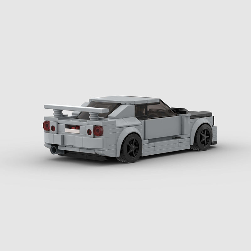 Brick MOC Nissan R34 Skyline GT-R - Brick Car Merchant