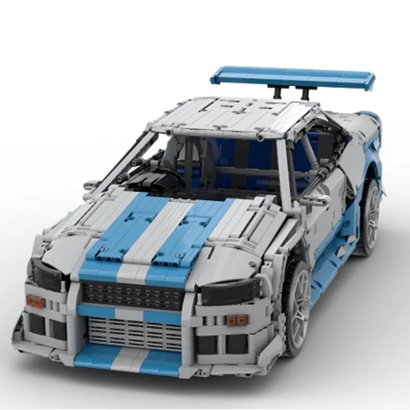 Brick MOC Nissan Skyline GT-R R34 | 3383 pcs - Brick Car Merchant