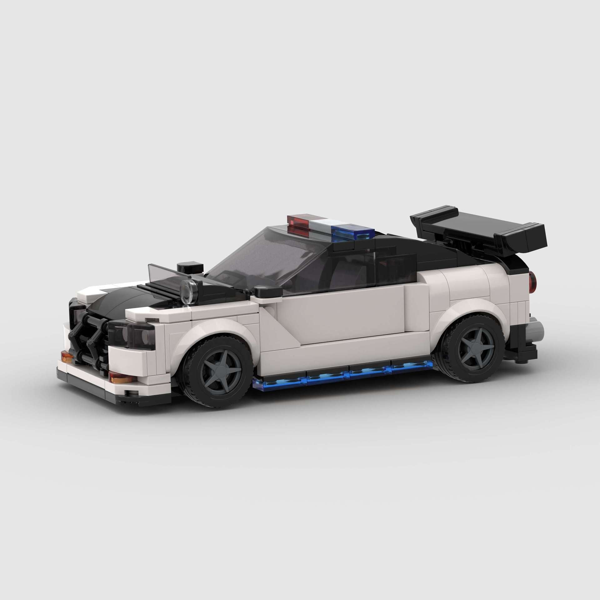 Brick MOC Nissan Skyline GT-R R34 Police - Brick Car Merchant