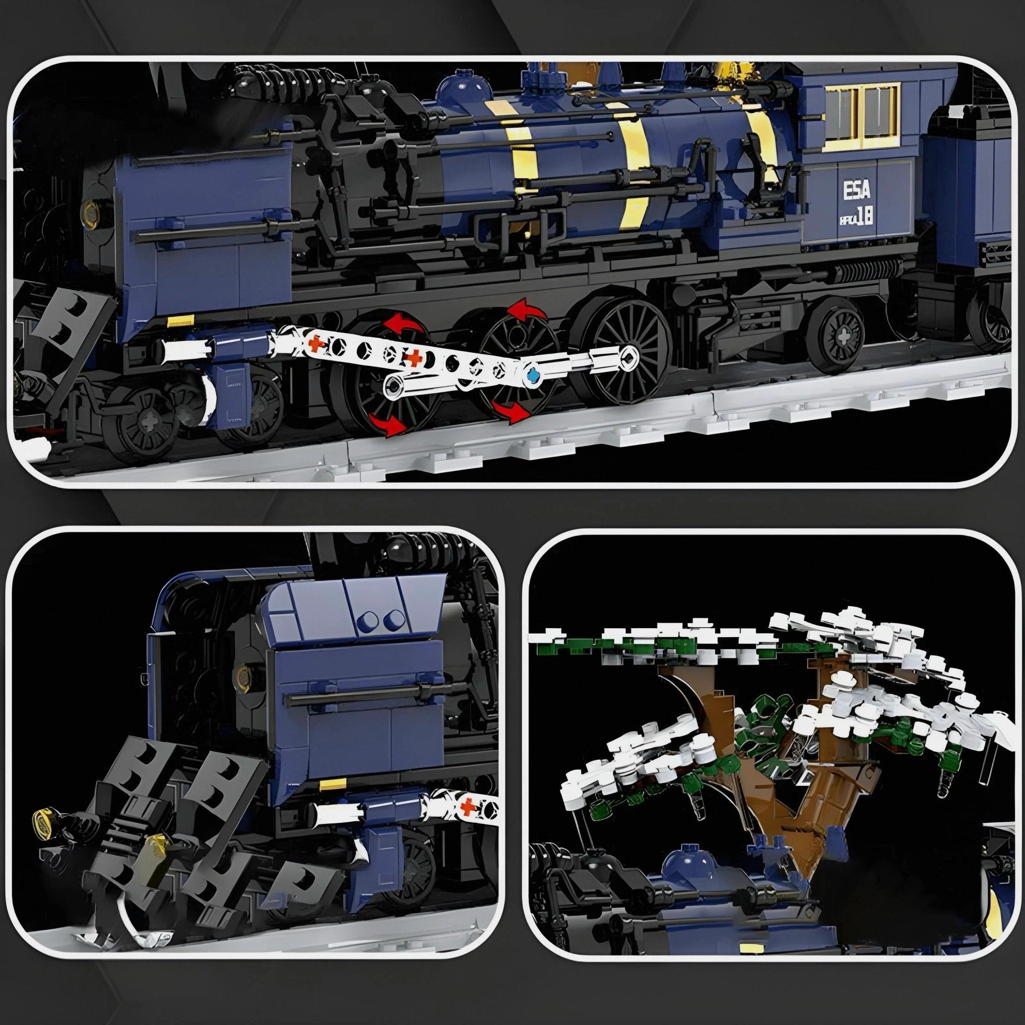Brick MOC Oriental Steam Train | 1052pcs - Brick Car Merchant