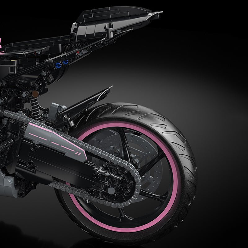 Brick MOC Pink Cyberpunk Superbike | 2000pcs - Brick Car Merchant