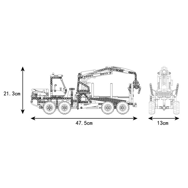 Brick MOC Pneumatic Forestry Harvester | 938pcs - Brick Car Merchant