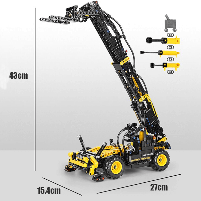 Brick MOC Pneumatic Forklift | 802pcs - Brick Car Merchant