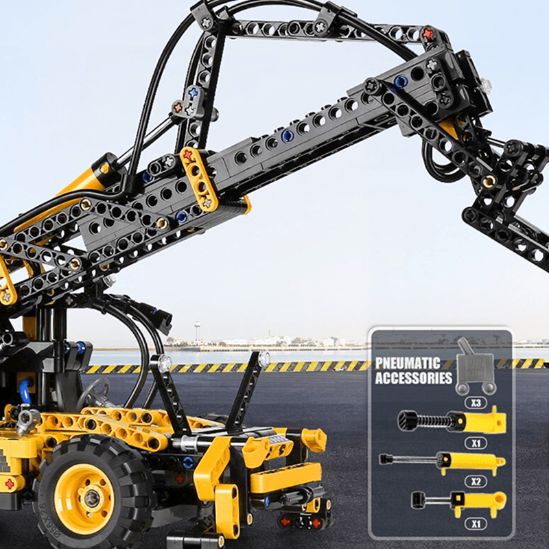 Brick MOC Pneumatic Forklift | 802pcs - Brick Car Merchant