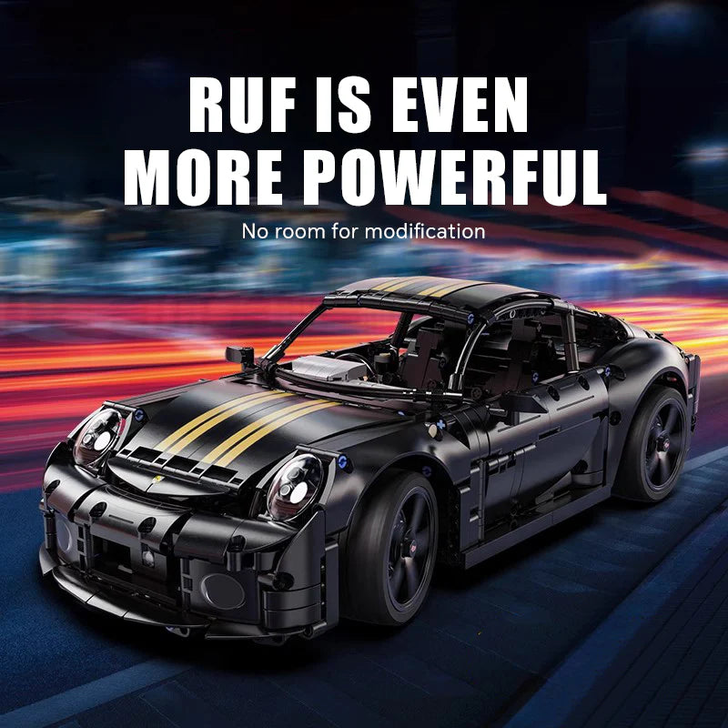Brick MOC Porsche RUF GT | Remote Control, Opening Features, Independent Suspensions, 1655 pcs - Brick Car Merchant