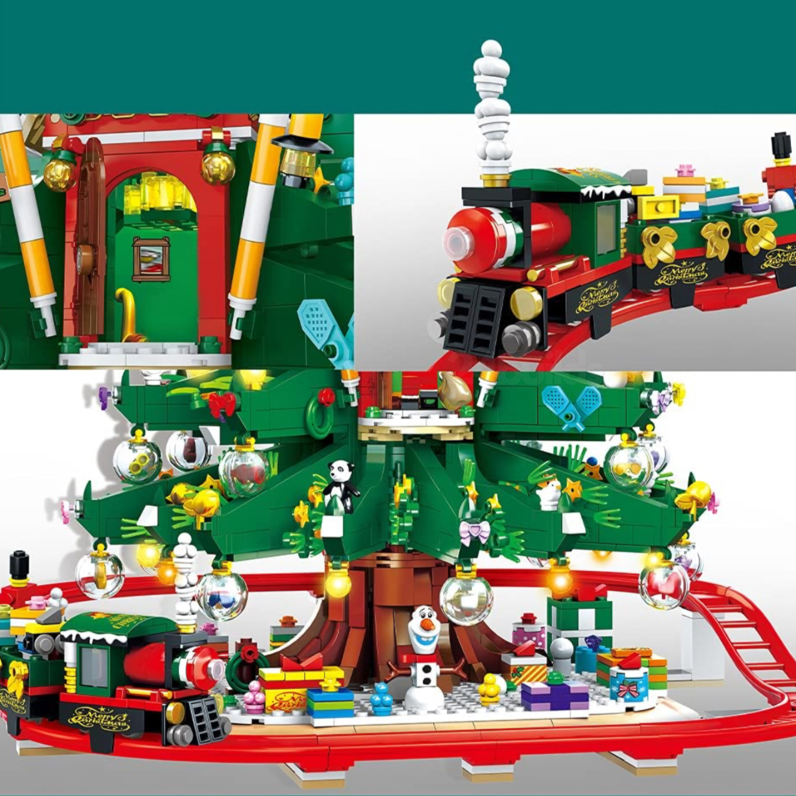 Brick MOC Limited Edition Christmas Tree Rollercoaster | 2102pcs - Brick Car Merchant