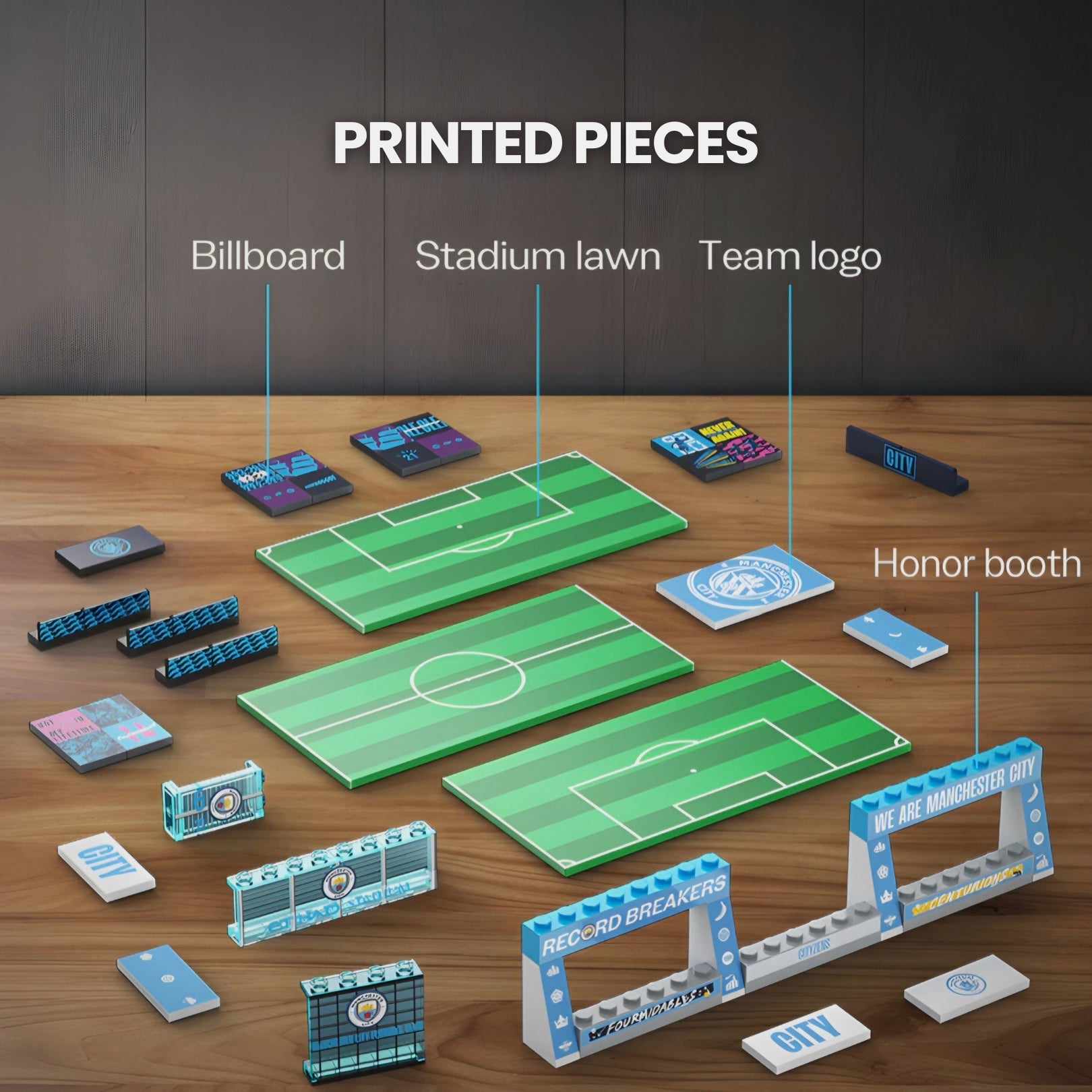 Brick MOC Manchester City Football Club Etihad Stadium | 4472pcs - Brick Car Merchant