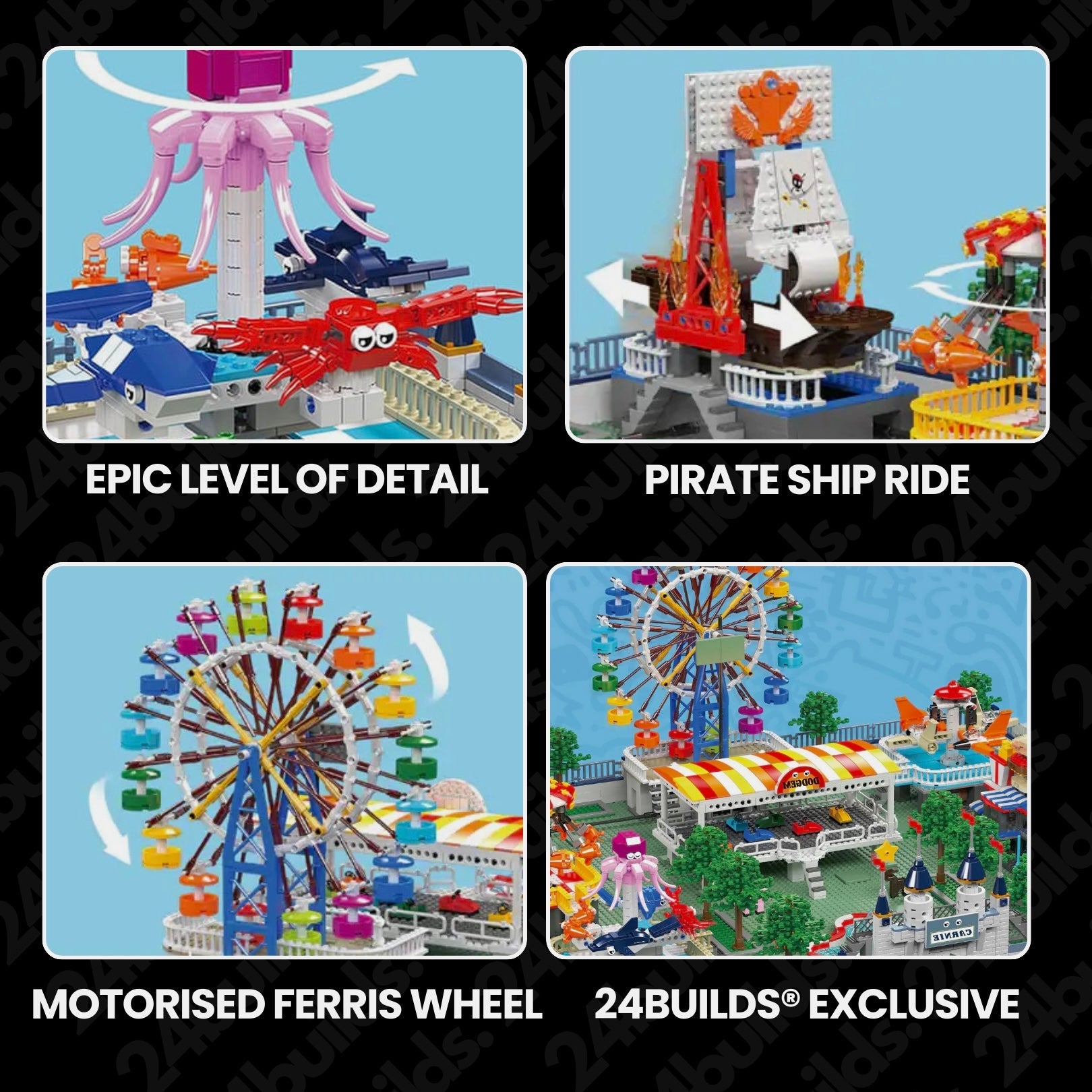 Brick MOC The Ultimate Motorised Theme Park | 5220pcs - Brick Car Merchant