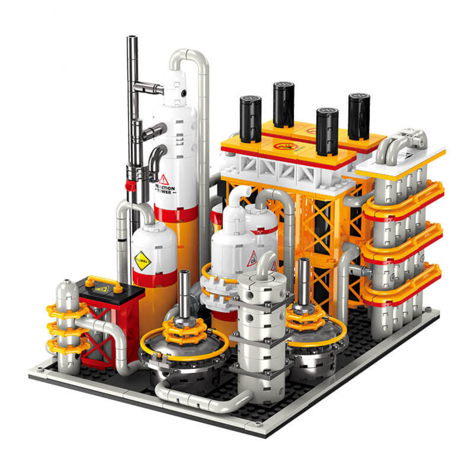 Brick MOC Industrial Oil Refinery Complex | 2142pcs - Brick Car Merchant