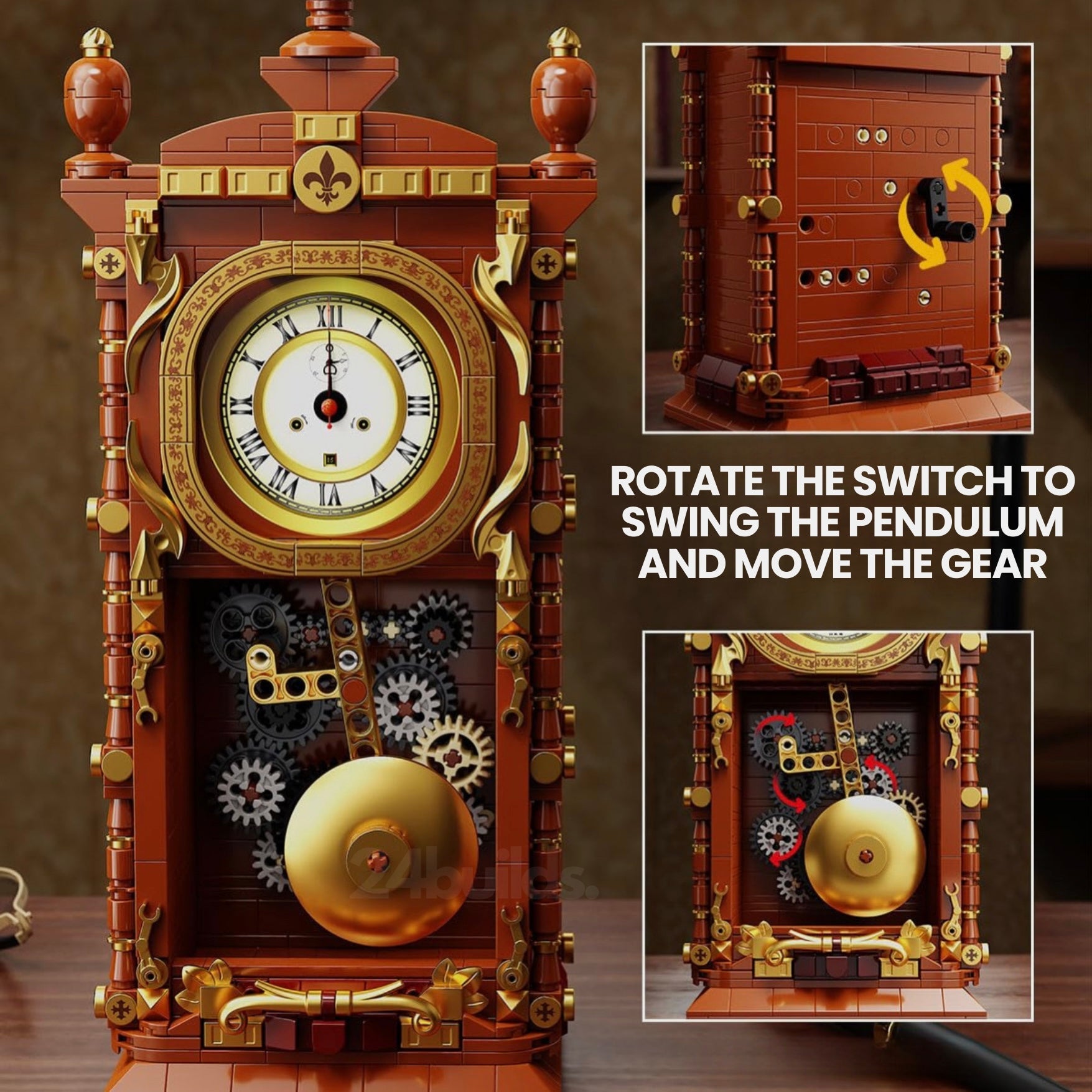 Brick MOC Vintage Clock | 752pcs - Brick Car Merchant