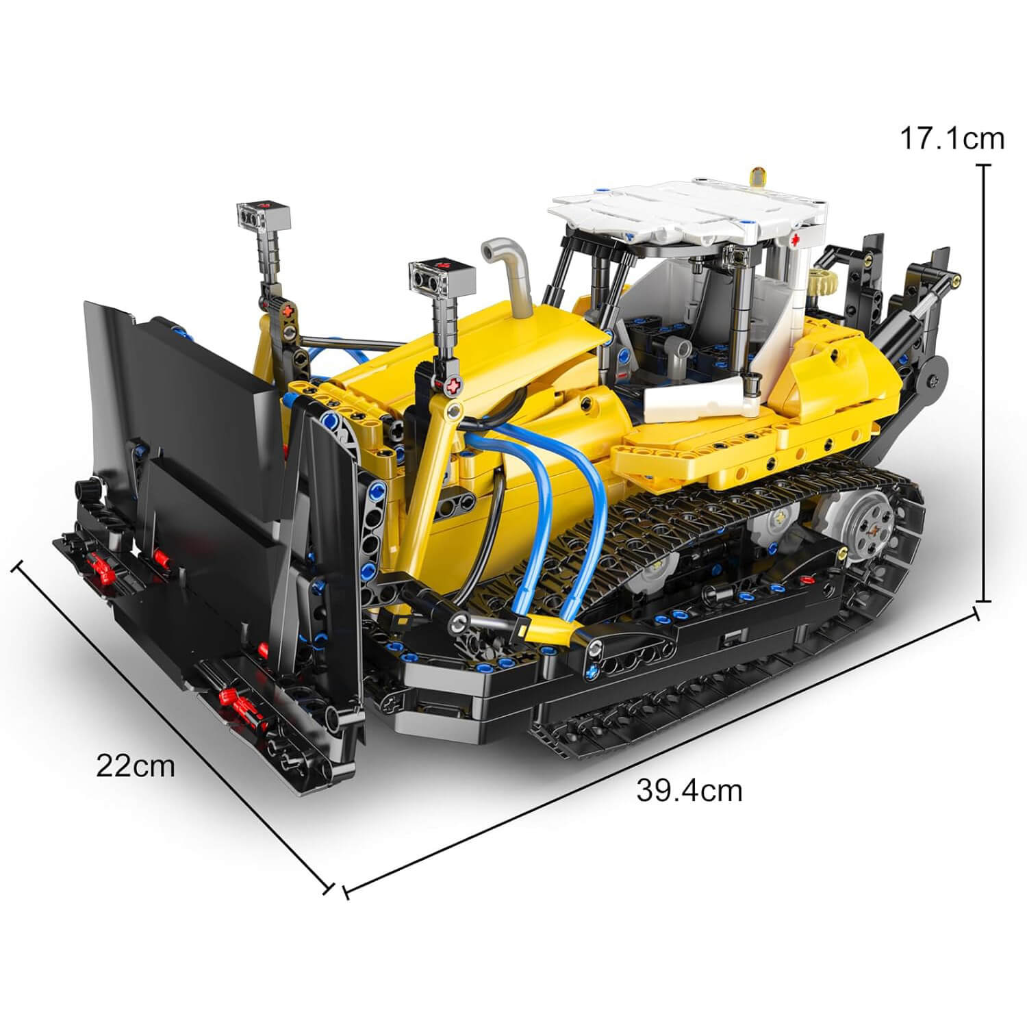 Brick MOC Professional Pneumatic Bulldozer | 1199pcs - Brick Car Merchant