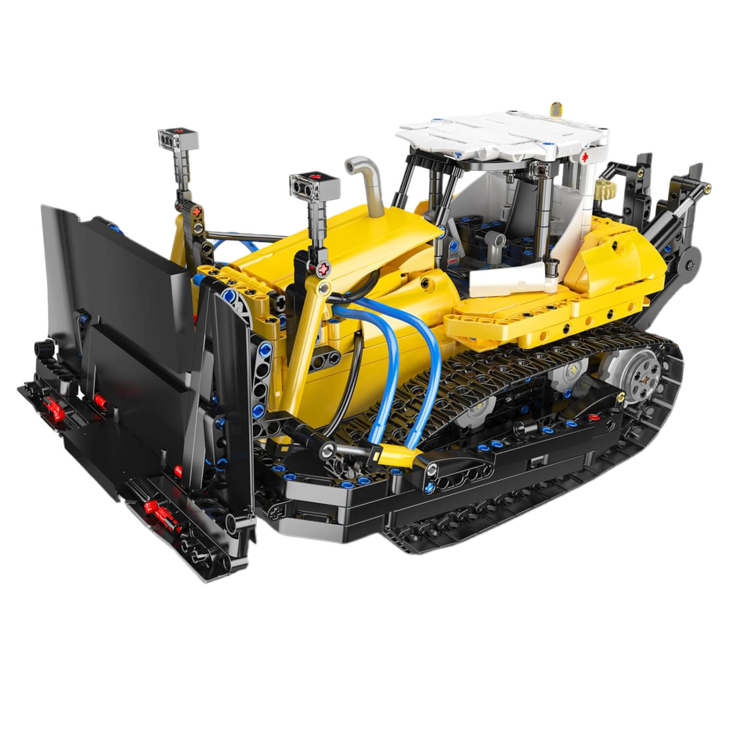 Brick MOC Professional Pneumatic Bulldozer | 1199pcs - Brick Car Merchant