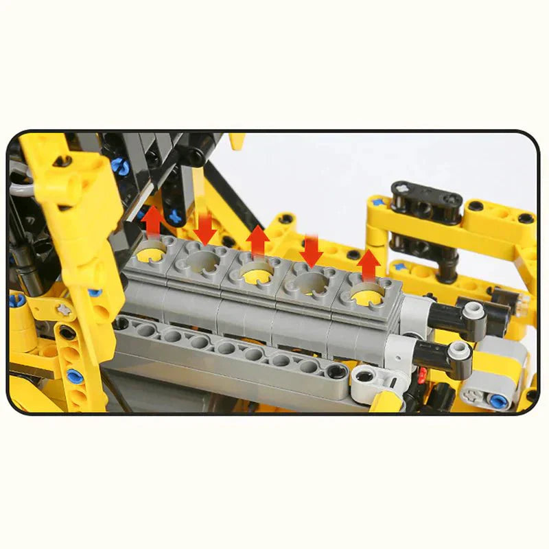 Brick MOC RC Articulated Dump Truck | 1888pcs - Brick Car Merchant