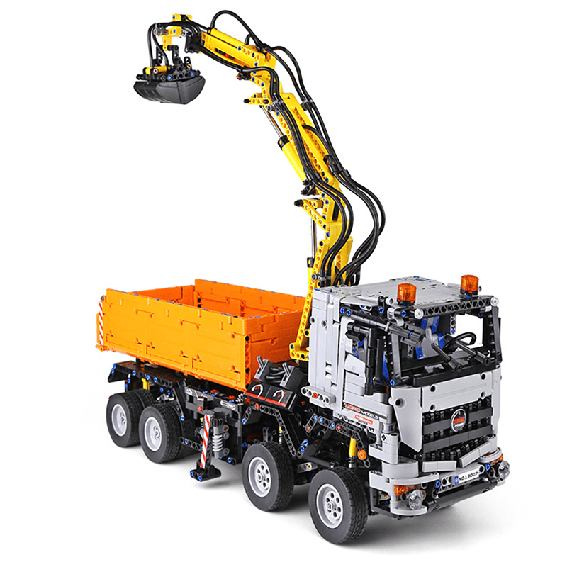 Brick MOC RC Clamshell Excavator Truck | 2819pcs - Brick Car Merchant
