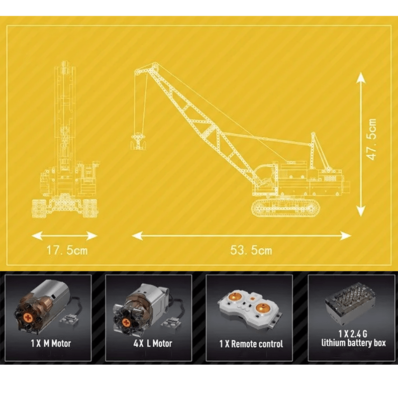 Brick MOC RC Crawler Crane | 1205pcs - Brick Car Merchant