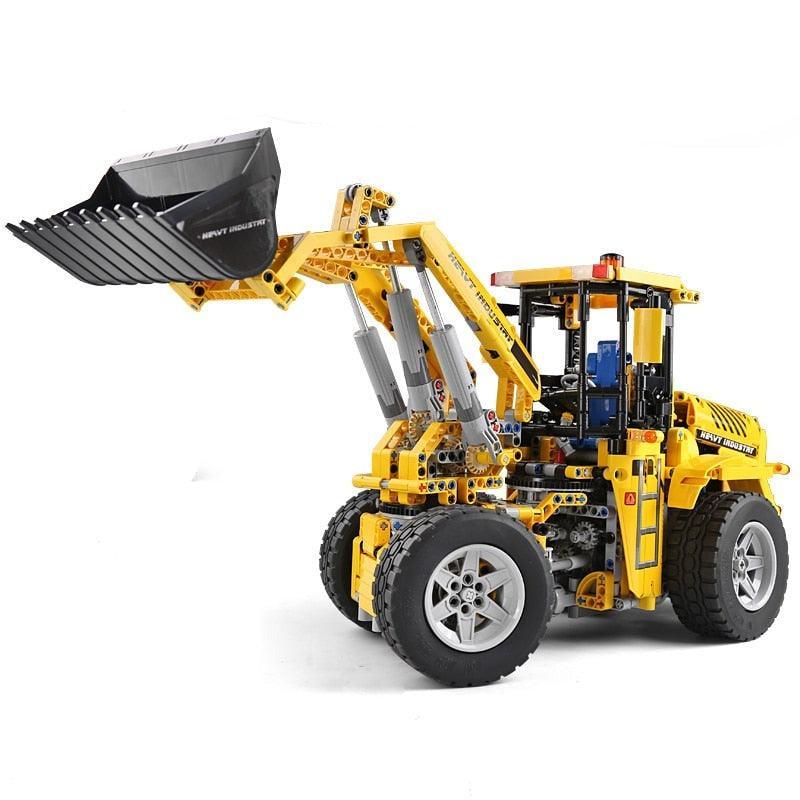 Brick MOC RC Heavy-Duty Bulldozer | 1582pcs - Brick Car Merchant