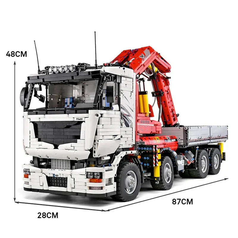 Brick MOC RC Heavy-Duty Crane Truck | 8238pcs - Brick Car Merchant