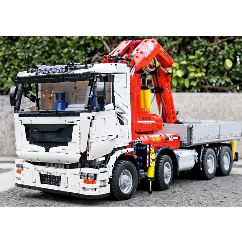 Brick MOC RC Heavy-Duty Crane Truck | 8238pcs - Brick Car Merchant