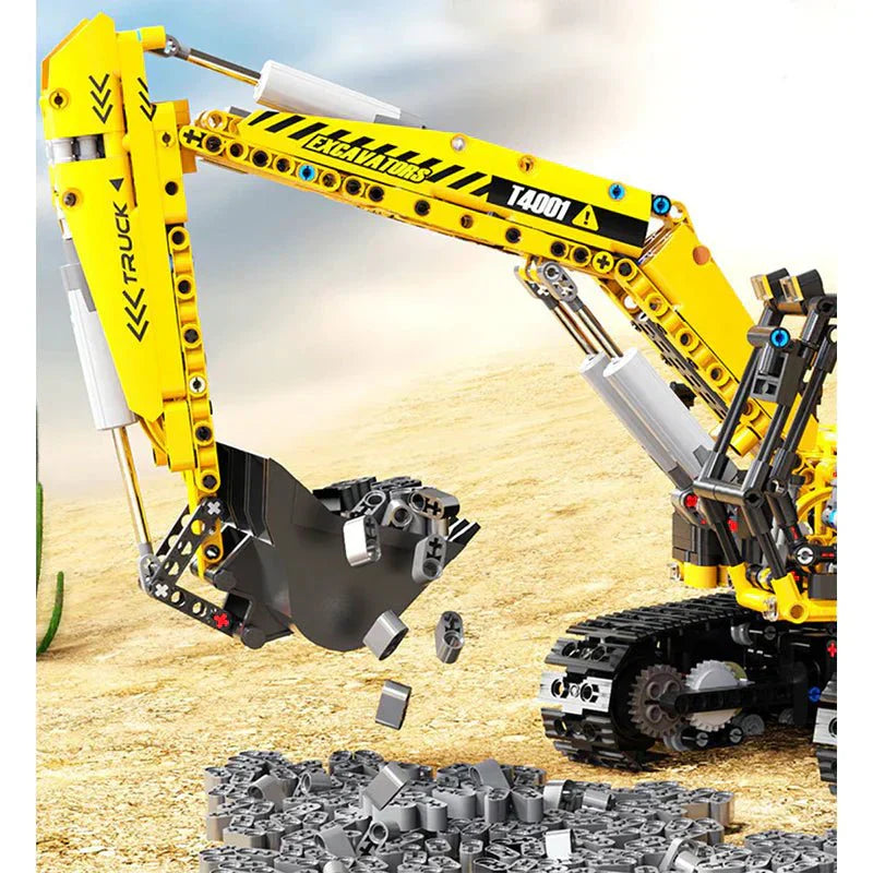 Brick MOC RC Heavy-Duty Excavator | 2067pcs - Brick Car Merchant